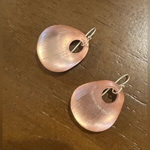 Alexis Bittar Frosted Lucite Earrings - Light Pink
